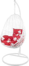 Kideo Komplettset: Hängesessel mit Gestell & Kissen, Indoor & Outdoor, Poly-Rattan, Lounge