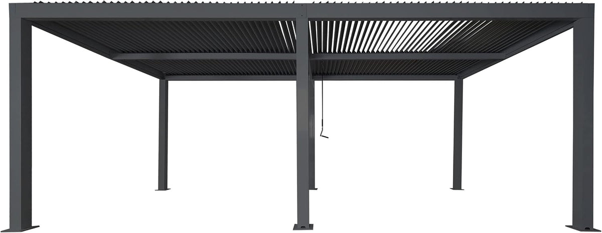 PROREGAL Carport, 11cm-Aluminium-Gestell, HxBxT 220x583x301 cm, 3x6m, Regenrinne sturmfest, Anthrazit, Autoüberdachung Garage Unterstand