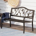PHI VILLA Gartenbank Metall 2 Sitzer Bank für Park Outdoor Terrasse Bronze
