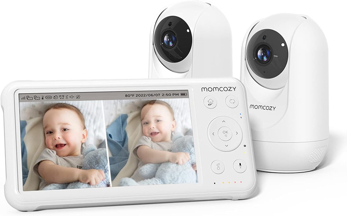 Momcozy BM01 Babyphone mit 2 Kamera ohne WLAN, 5 Zoll Baby Monitor