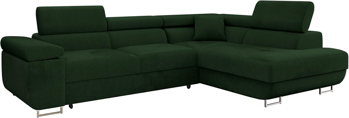 Mirjan24 Ecksofa Torezio mit Bettkasten, Sofa mit Schlaffunktion, Eckcouch für Wohnzimmer, L-Form Couch mit Bettfunktion