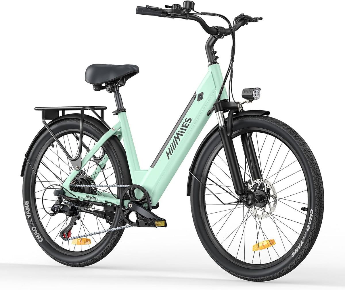 HillMiles Elektrofahrrad für Erwachsene, IP65 wasserdicht, Elektrofahrrad mit 36 V, 26 Zoll, 13 Ah, 100 km E-Bike für Stadtpendler, abnehmbarer Akku