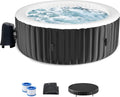SUNYRISY Spa Whirlpool aufblasbar 1800W Outdoor Indoor Winterfest 180 x 180cm Hot Tub 120 Massagedüsen Heizung Aufblasfunktion mit Bodenmatte