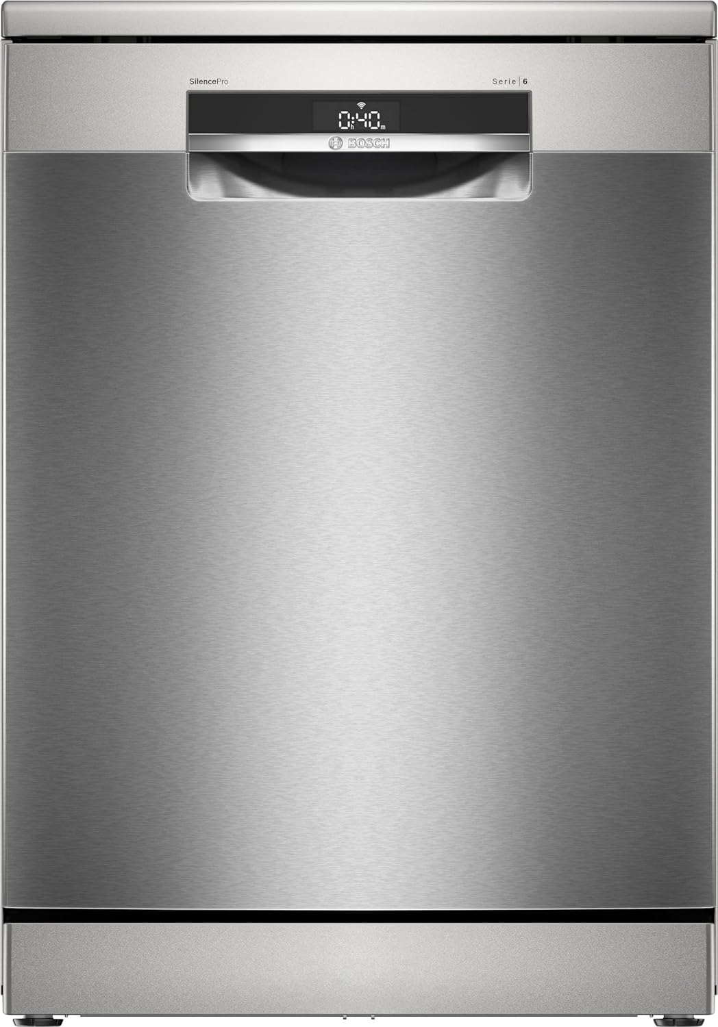Bosch Serie 6, Freistehender Geschirrspüler, SMS6ECI11E, 60 cm, Silver Inox
