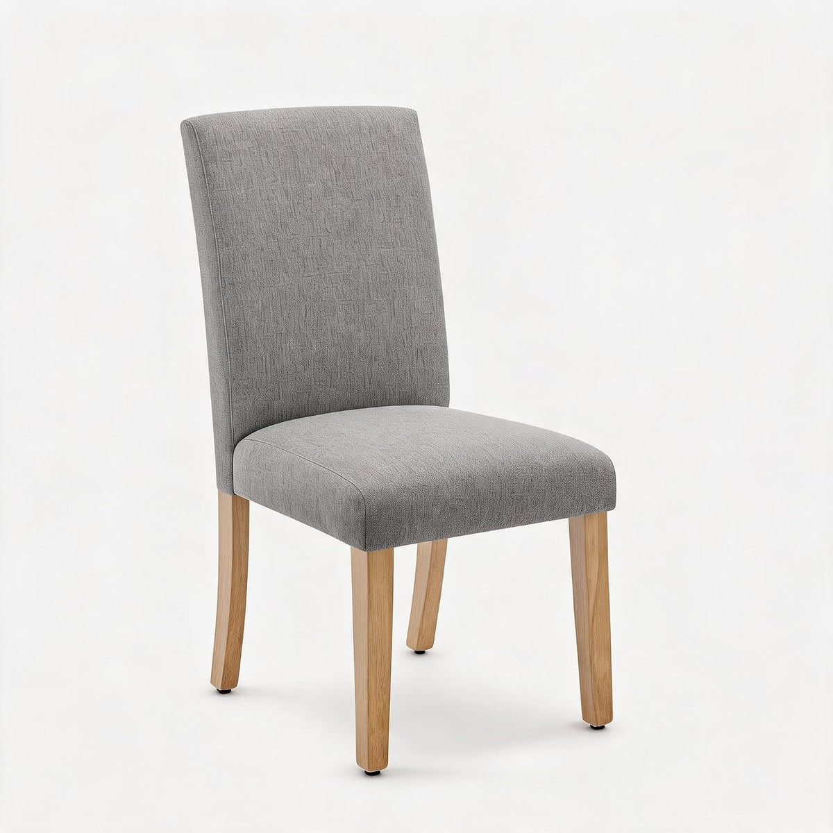 Acekool 2er Set Polster-Esszimmerstuhl Aus Gummiholz Und Leinenbezug, Gepolsterter Rechteckiger Dining-Chair Mit Nieten-Option, Für Esszimmer, Küche