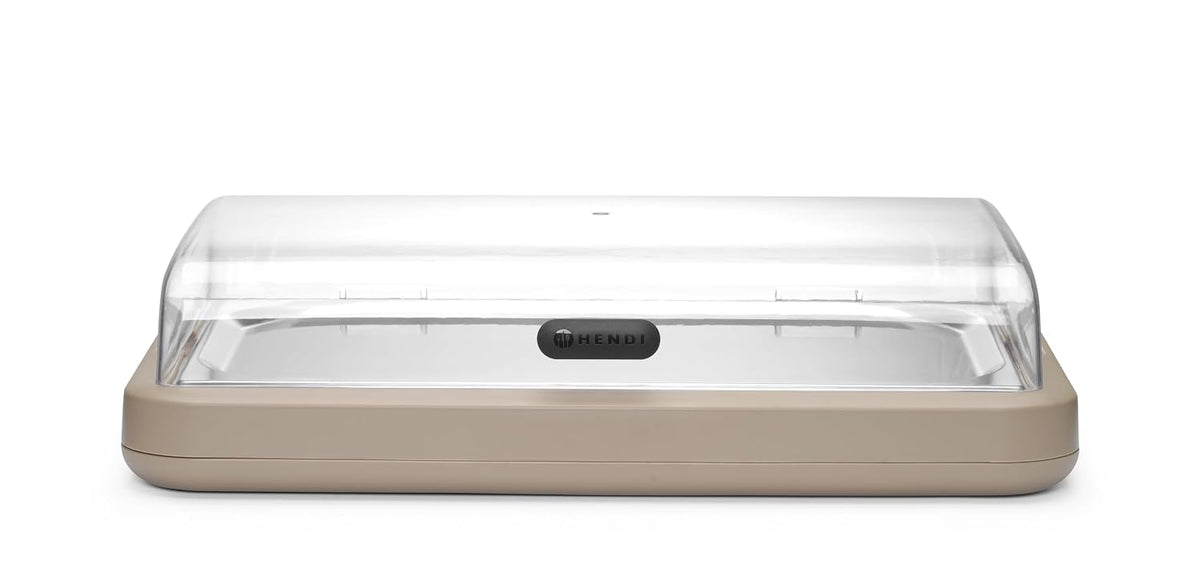 HENDI Buffet-Vitrine, GN1/1, mit Tablett und Kühlelement, UNIQ, beige