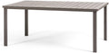 SIEDITI FUORI E DENTRO Gartentisch 180x90 cm, für Garten, Terrasse oder Balkon (Braungrau)