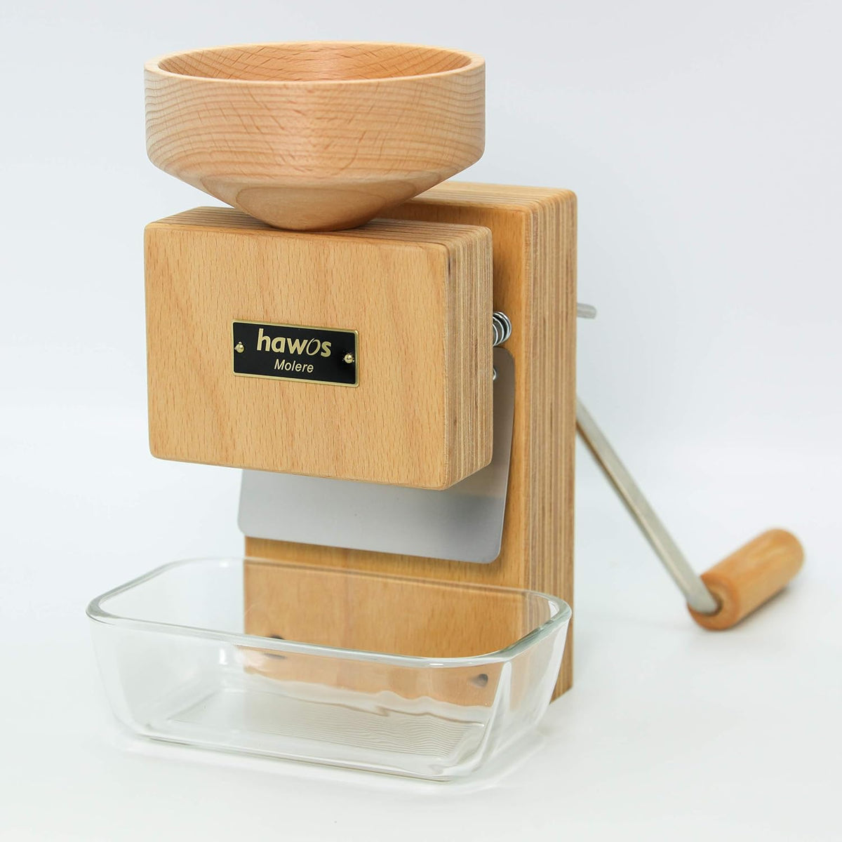 hawos Handmühle Molere in Buche Multiplex, Getreidemühle mit Handbetrieb