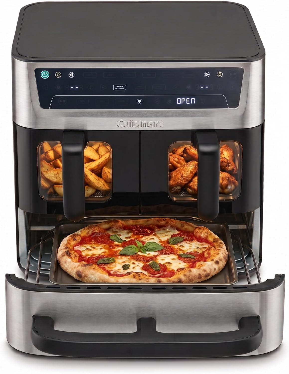 Cuisinart Heißluftfritteuse 3 Kammern 13,6L, Air Fryer & Ofen, PFAS-frei