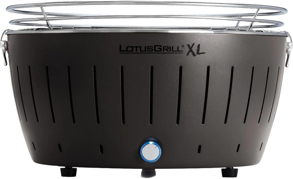 LotusGrill XL Anthrazitgrau G435 Holzkohlegrill/Tischgrill mit USB-Anschluß