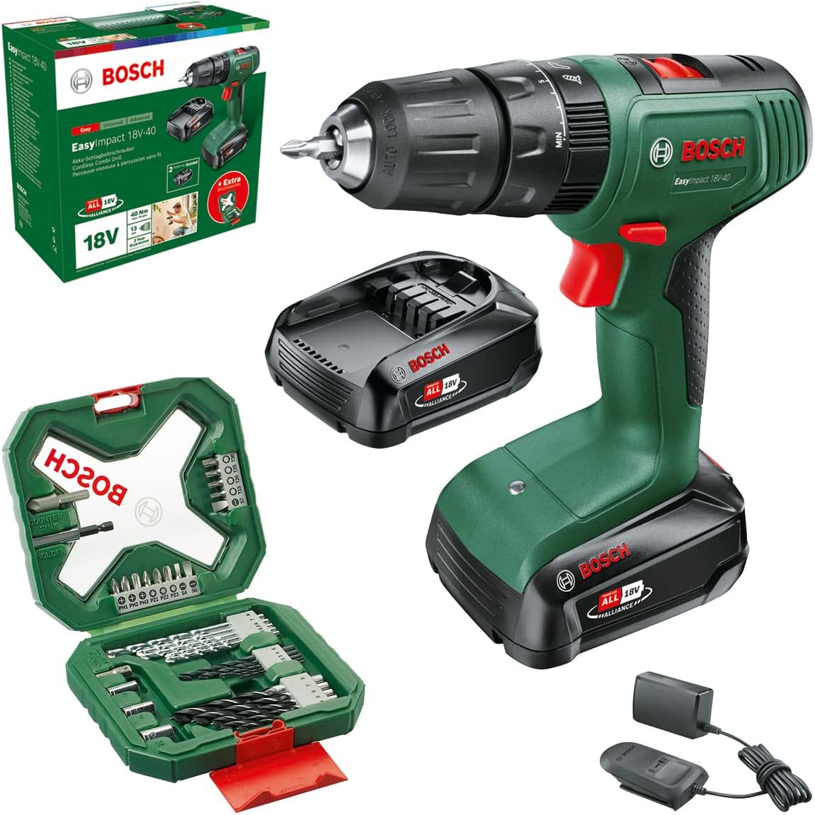 Bosch Home and Garden Akku Schlagbohrschrauber EasyImpact 18V-40