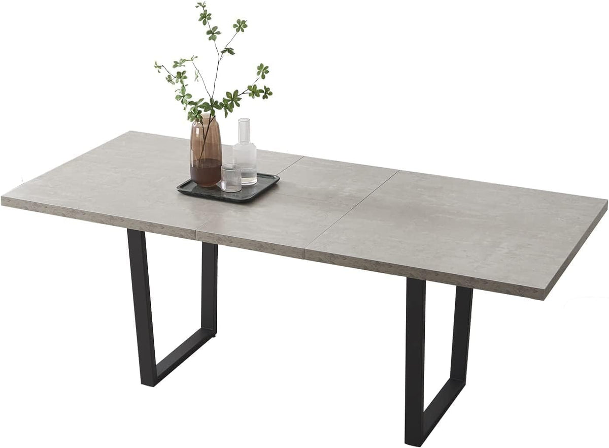 JIEXI Esstisch Mit 4-8 Stühlen Set, Tisch Esszimmer, Essgruppe Mit 4-8 Stühle, MDF-Platten Holztisch Geeignet Für Wohnzimmer, Küche