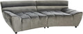 KAWOLA Big Sofa NERLA Stoff Velvet Silber