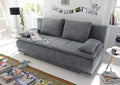 Stella Trading LUIGI Bequemes Schlafsofa mit Bettkasten, Klappbares Sofa mit Schlaffunktion und fest vernähtem Schaumtopper, 211 x 93 x 103 cm (B/H/T)