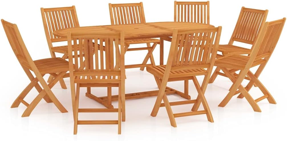 Garten-Couch-Set Gartenmöbel-Sets Terrassen-Sofa-Set Gartensofa-Set 9-TLG. Garten-Essgruppe Massivholz Teak für Gärten, Terrassen, Balkone