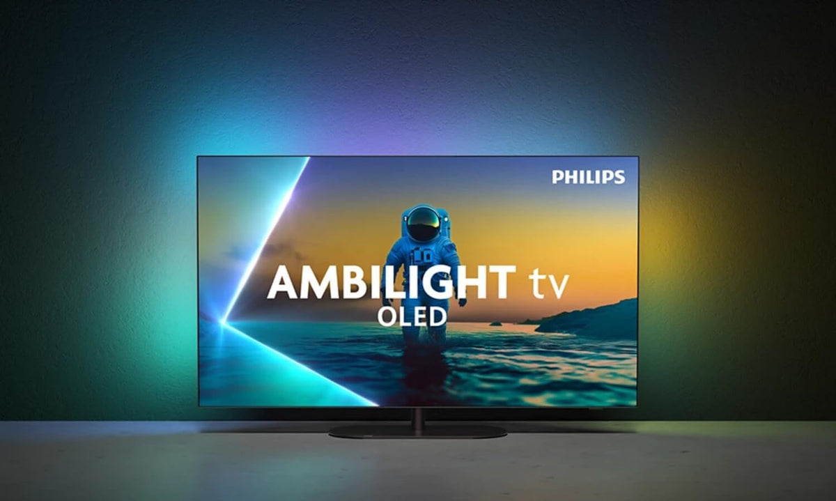 Philips Ambilight 42OLED820 4K OLED Smart TV, 106,7 cm (42 Zoll) Display mit P5 AI-Bild, funktioniert mit Alexa und Google Assistent, Google TV