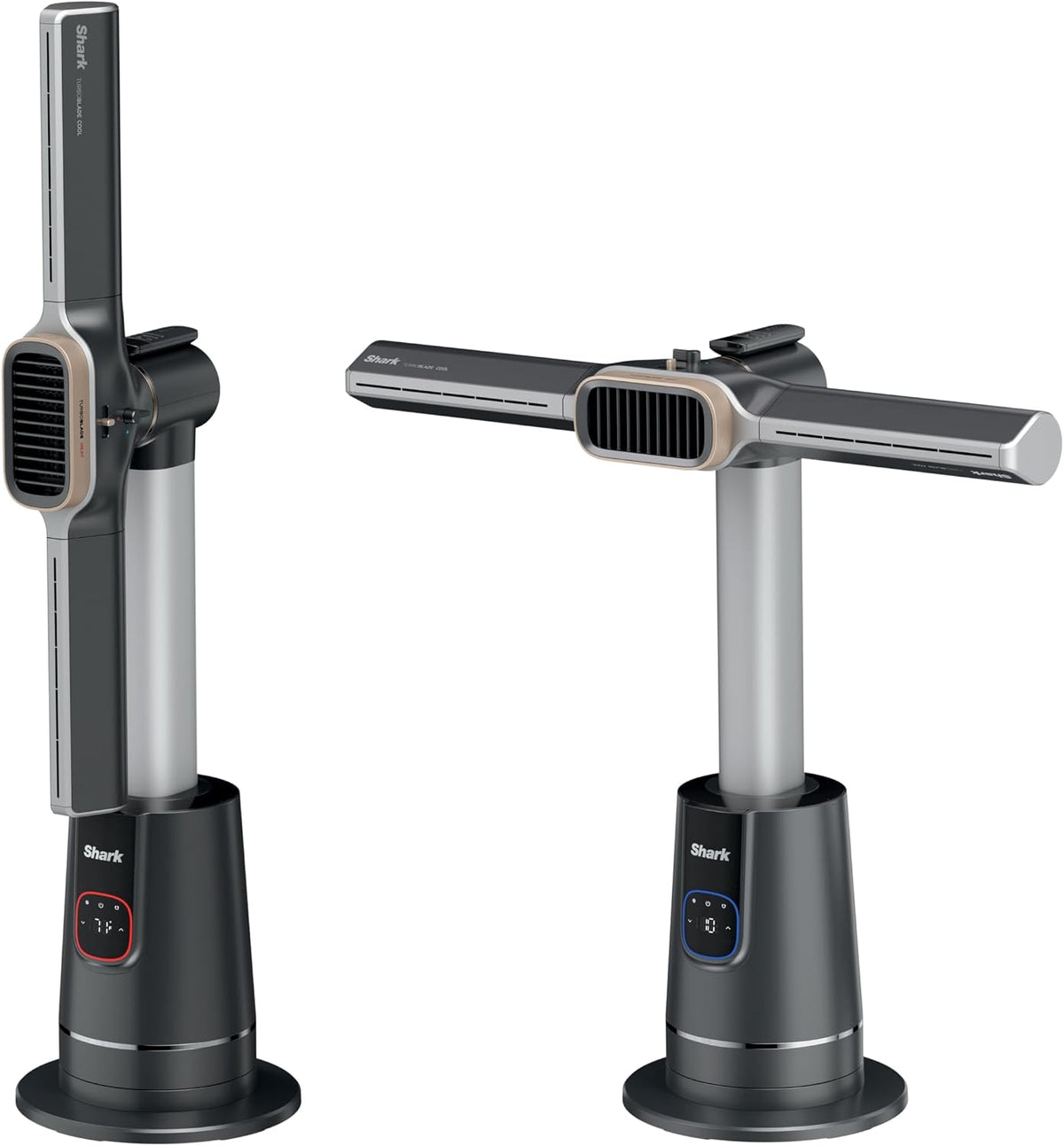 Shark TurboBlade Bladeless Tower Fan + Heat, TH202, Charcoal