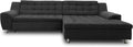 DOMO. collection Ecksofa Merida, Sofa mit Schlaffunktion in L-Form, Schlafsofa 304 x 200 x 84 cm (BxTxH), Eckcouch mit Bettkasten, dunkelgrau