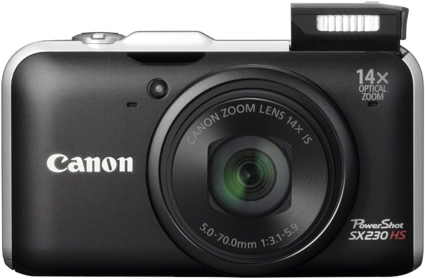 Canon PowerShot SX230 HS Digitalkamera (12 MP, 14-fach opt. Zoom, 7,6cm (3 Zoll) Display, Full HD, GPS, bildstabilisiert) schwarz