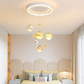 Kinder LED Deckenleuchte Dimmbar Planet Kronleuchter Kinderzimmer Lampe Modernes Design Mond Astronaut Mit Fernbedienung Schlafzimmer Beleuchtung