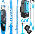 Bluefin Cruise Premium Stand Up Paddle Set, Fiberglas-Paddel und Pumpe, Aufblasbares Paddleboard für Erwachsene, SUP Paket mit Rucksack