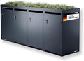 Metzler Mülltonnenbox in Anthrazit mit Pflanzdach 4er 240L, Mülltonnenverkleidung 4 Tonnen, abschließbar, Garten- und Müllbox