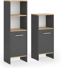 Vicco Badmöbel-Set Karli, Anthrazit/Goldkraft Eiche