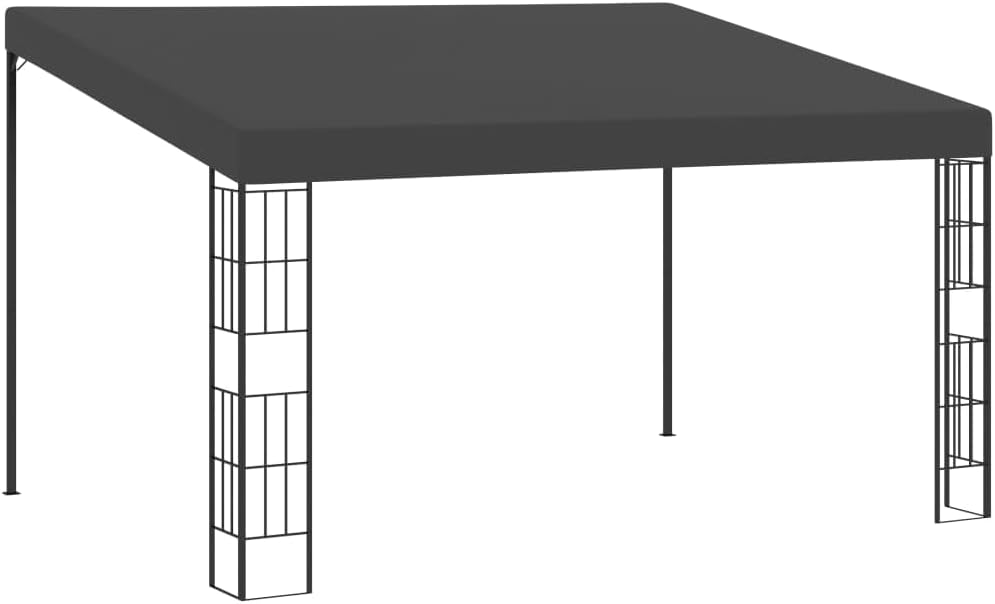 vidaXL Wand Pavillon Anbaupavillon Sonnenschutz Pergola Gartenpavillon Terrassendach Überdachung Gartenzelt Partyzelt 3x4m Anthrazit Stoff